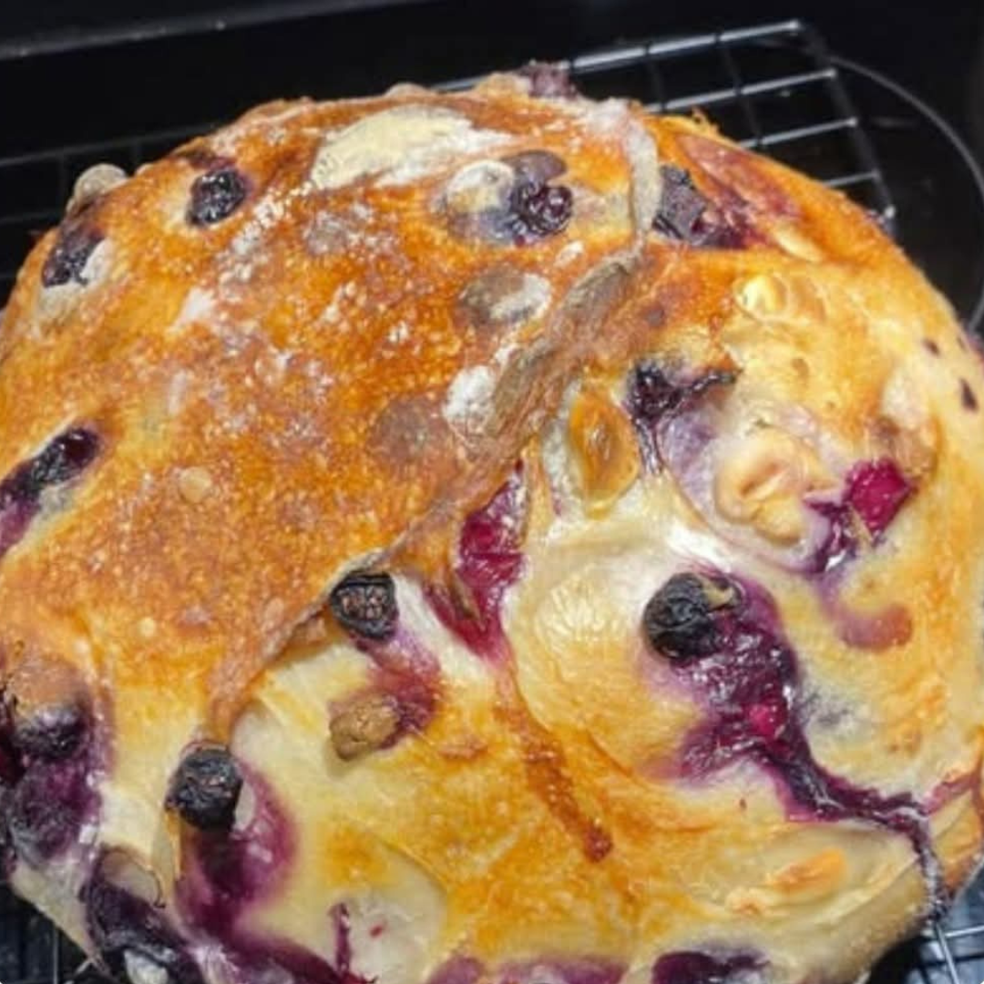 Blueberry Lemon Cream Cheese Sourdough Bread